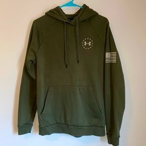 Under Armour Olive Green Freedom Hoodie Unisex